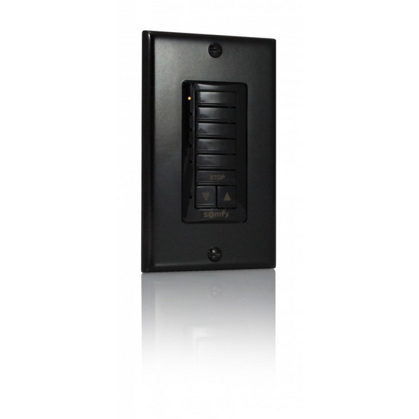 Somfy DecoFlex 5 Channel RTS Wireless Wall Switch, Black, part 1810830