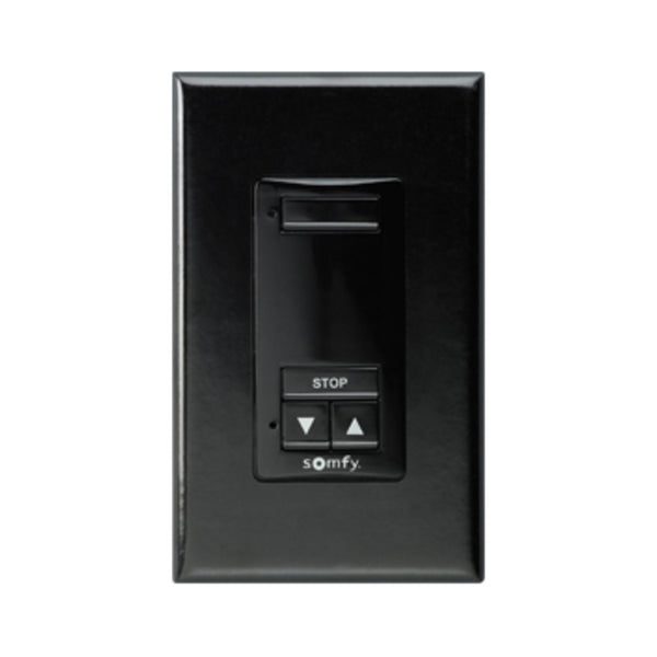 Somfy DecoFlex 1 Channel RTS Wireless Wall Switch Black (1810899)
