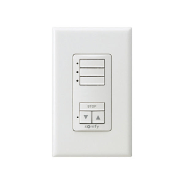 Somfy DecoFlex 3 Channel RTS Wireless Wall Switch White (1811071)