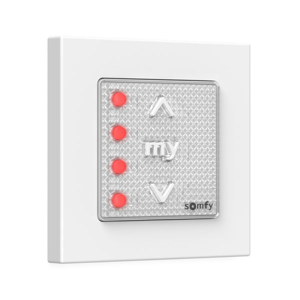 Somfy Smoove 4 RTS Pure II Wall Switch with Frame (1871381)