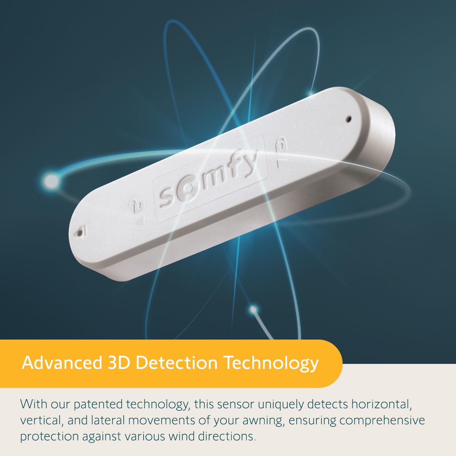 Somfy Control Eolis 3D Wirefree RTS Wind Sensor White 1816081