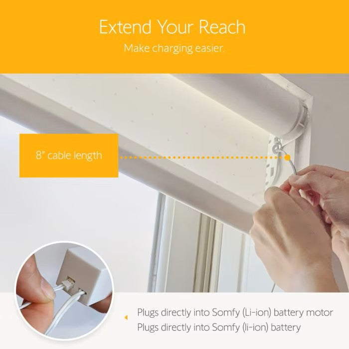 Somfy 8" Extension Ultra Charging Cable 9021131