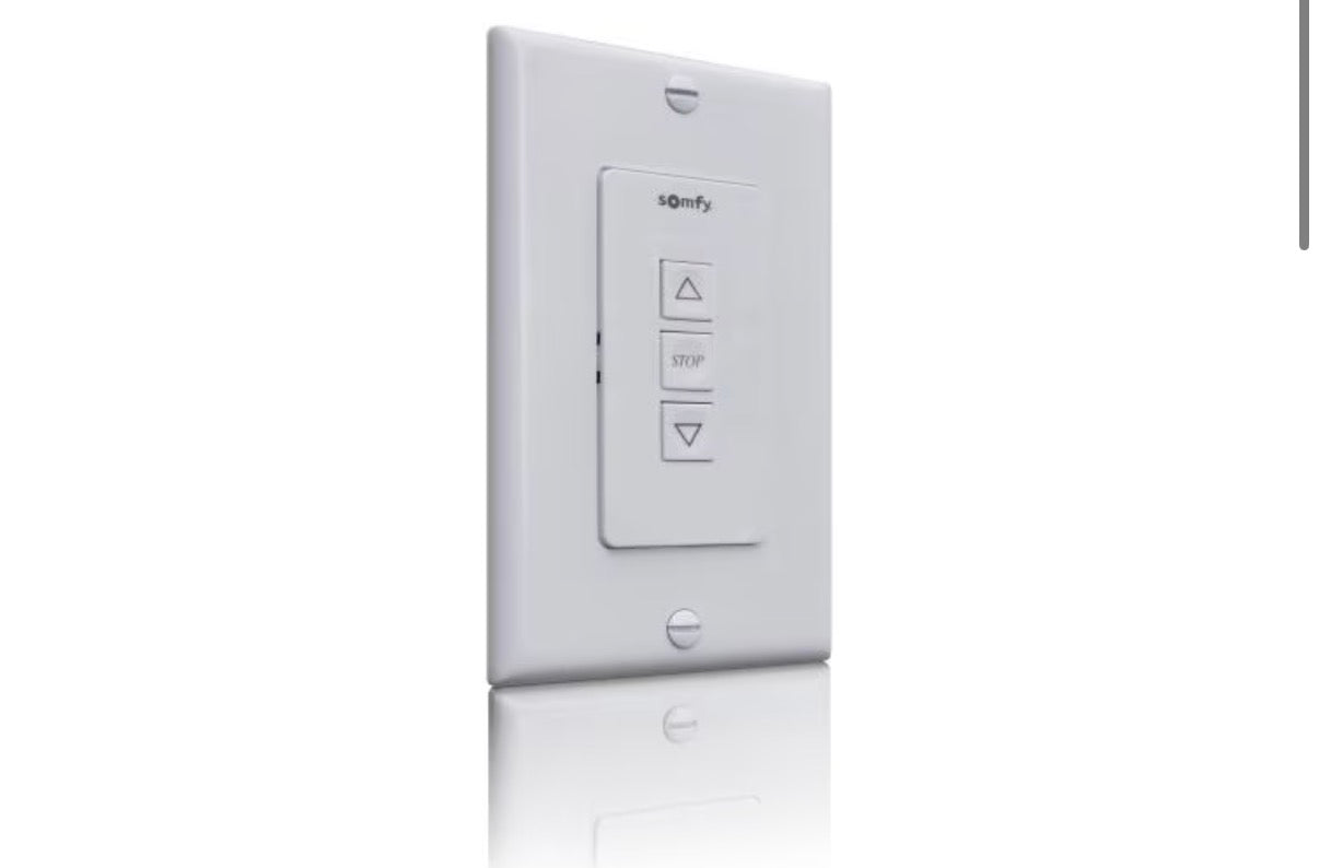 Somfy Dry Contact Open, Close, Stop Wall Switch (White)
