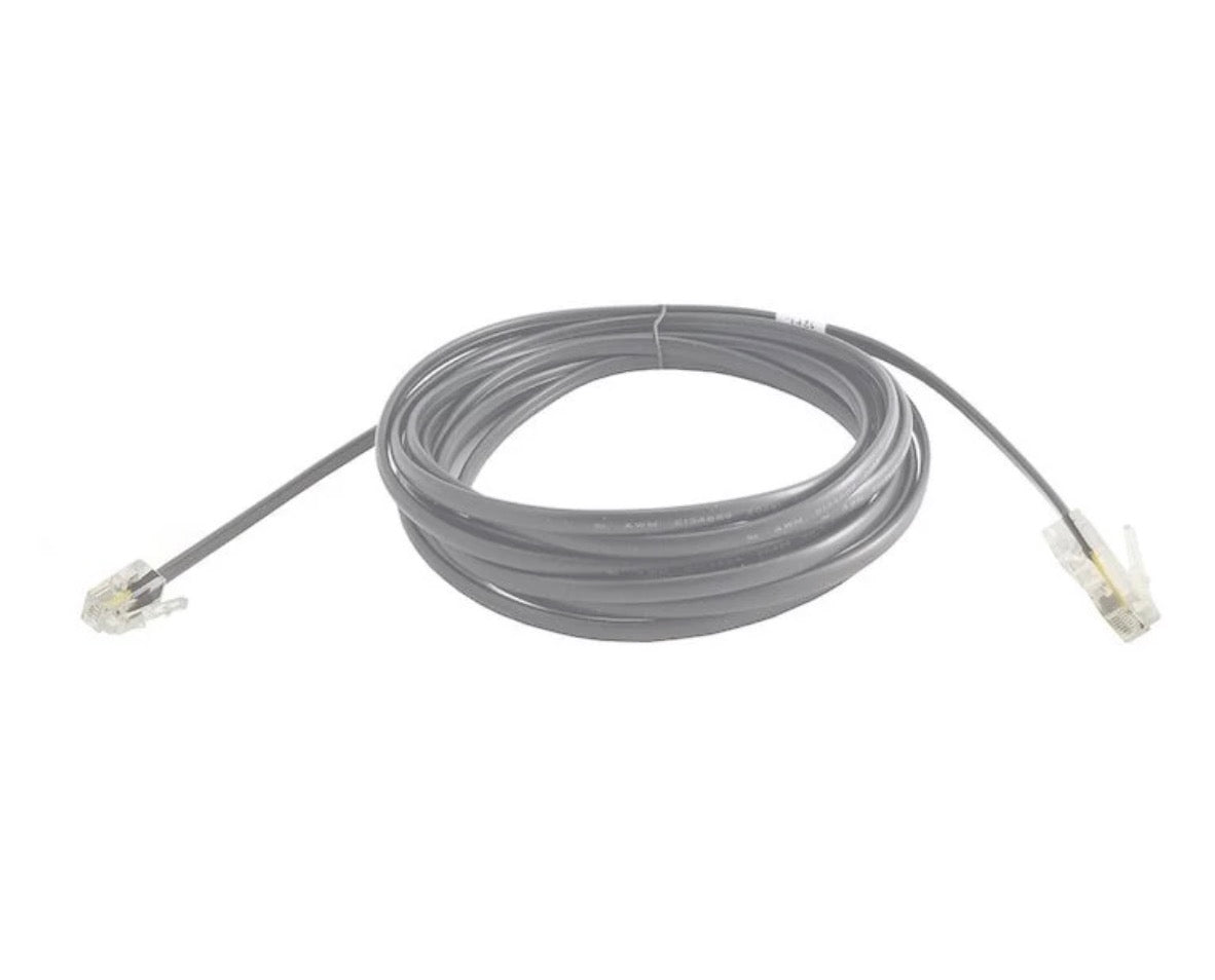 4-Conductor 26 AWG Modular Cable RJ9 to RJ45 - 12 ft. (Data Only, Black)