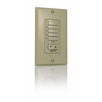 Somfy DecoFlex 5 Channel RTS Wireless Ivory Wall Switch - wall control switch | ShadeMotorsDirect