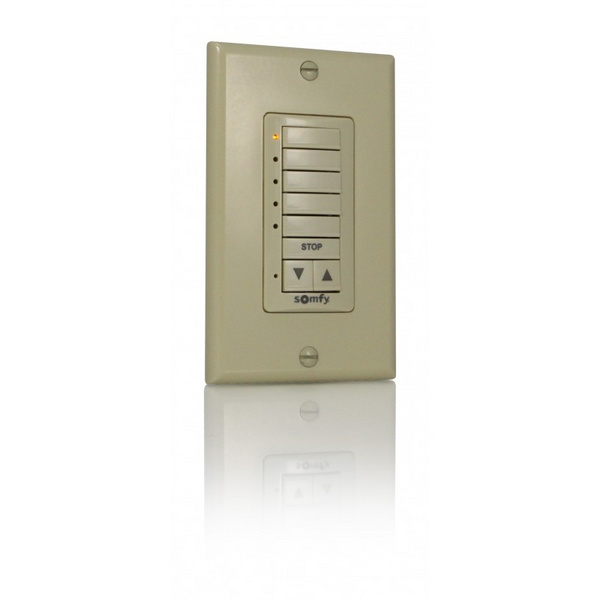 Somfy DecoFlex 5 Channel RTS Wireless Wall Switch, Ivory, part 1810814