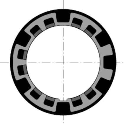 Somfy Simu T6 85mm Round (Simbac Tube) Crown (9690085)