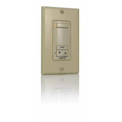 Somfy DecoFlex 1 Channel RTS Wireless Ivory Wall Switch - wall control switch | ShadeMotorsDirect