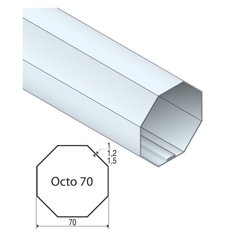 Somfy 70mm Octagonal LT50/LT60 Aluminum Drive With Stop 9012227