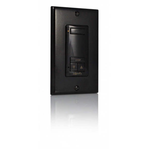 Somfy DecoFlex 1 Channel RTS Wireless Wall Switch, Black, part 1810899