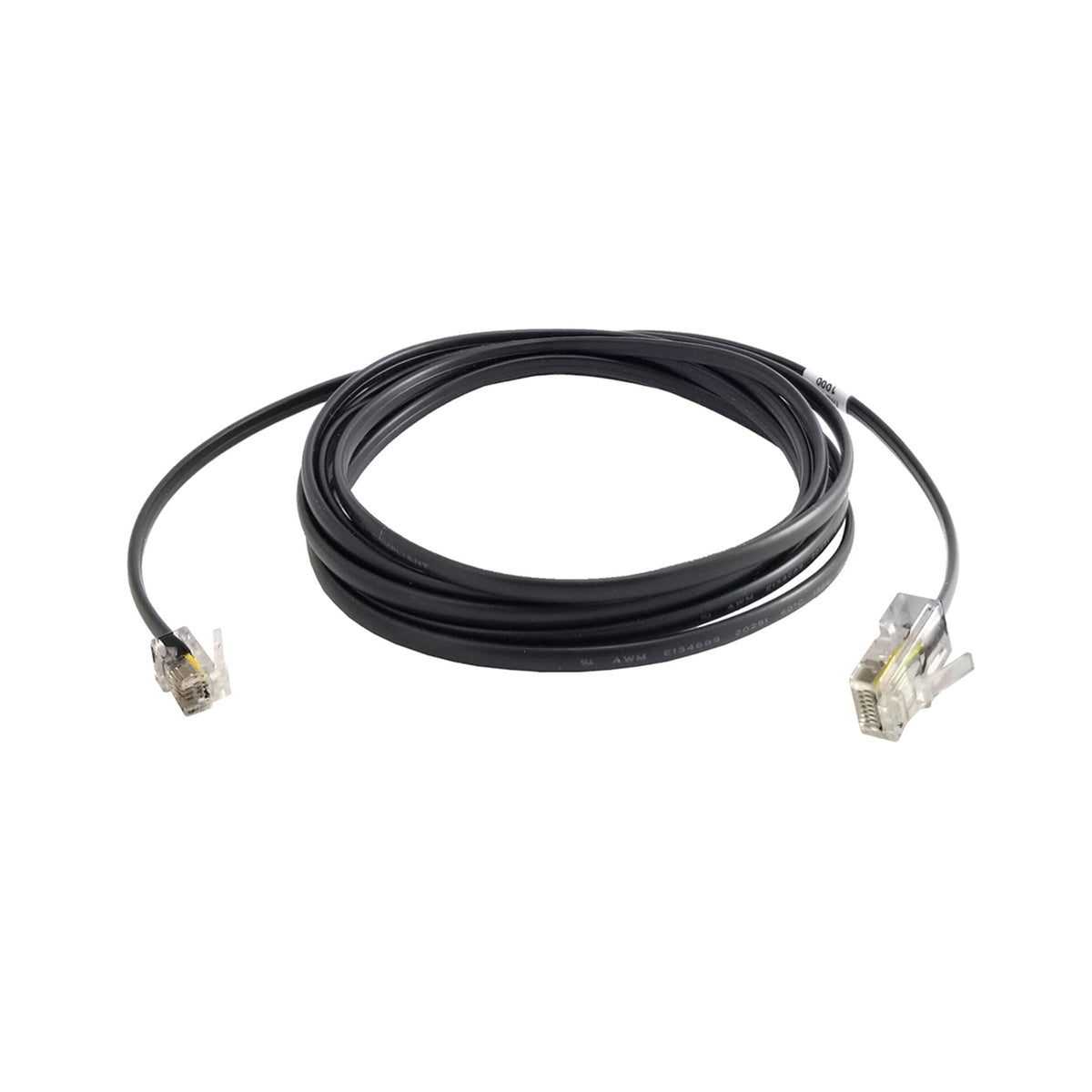 Somfy 4-Conductor 26 AWG Modular Cable RJ9 to RJ45 - 8 ft (Data Only, Black) (9018542)