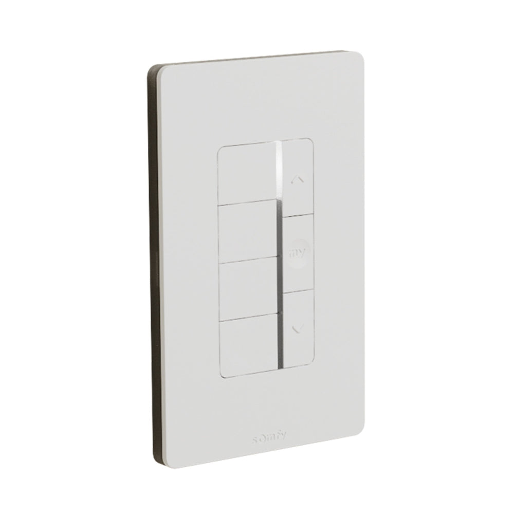 Somfy DecoFlex WireFree Zigbee 4-Channel In-Wall Keypad, White (1871572)
