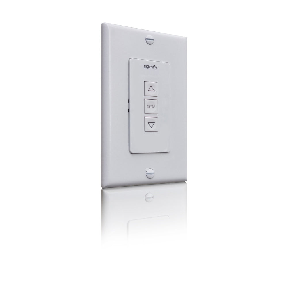 Somfy Dry Contact Open, Close, Stop Wall Switch (White) (1800219)
