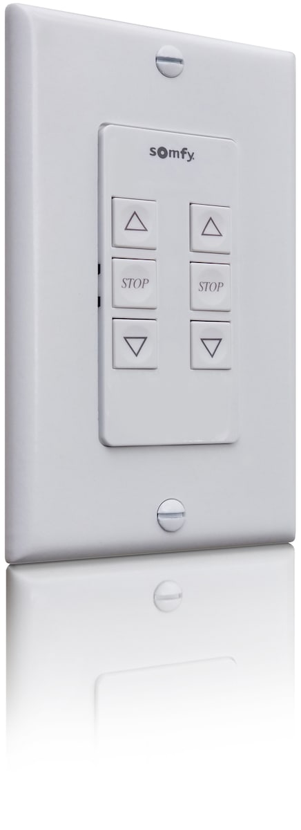 Somfy Dual Push-Button Switch Station with Screw Terminal (White), part 1800407