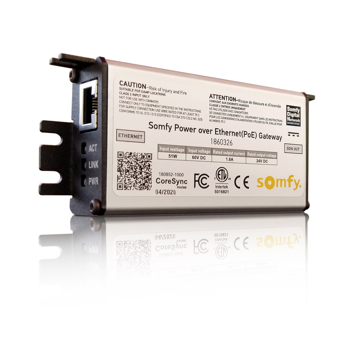 Somfy SDN Power over Ethernet (PoE) Gateway (1860326)