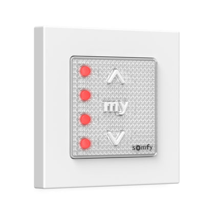 Somfy Smoove 4 RTS Pure II Wall Switch with Frame (1871381)